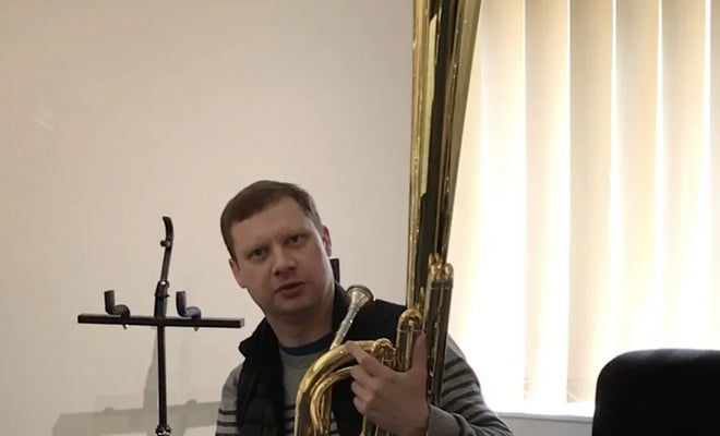 Ian Foster tries the prototype Wessex OTS Saxhorn