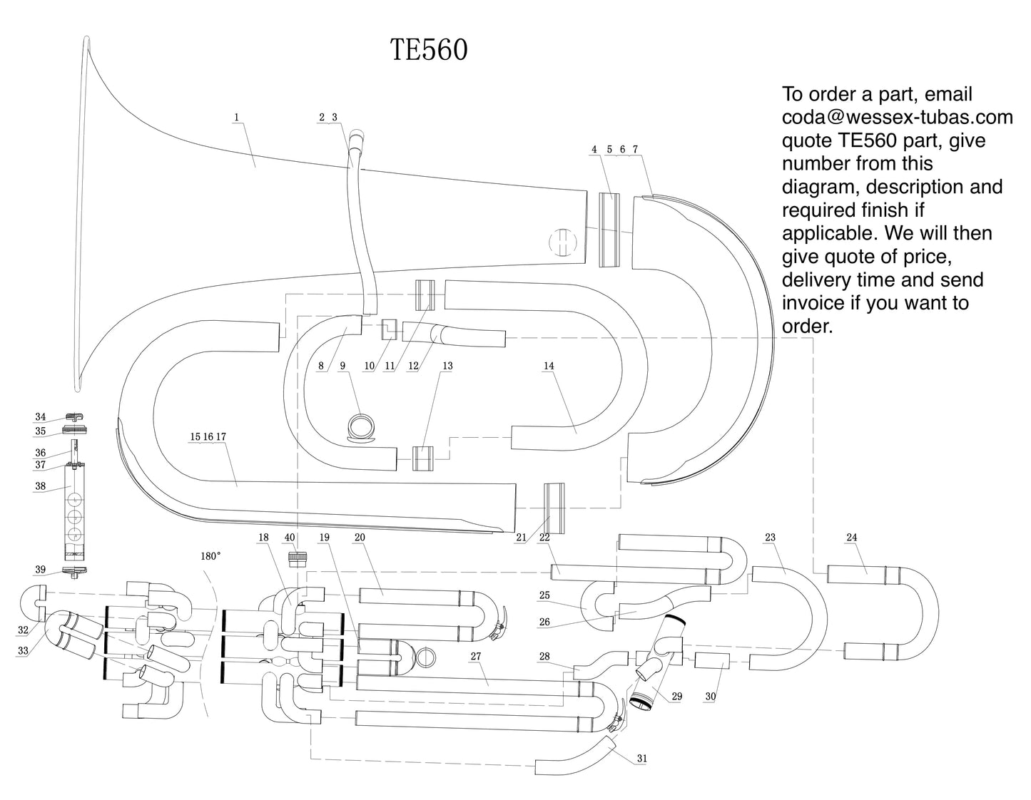 Eb Compensated Bass Tuba ‘Champion’ – TE560P