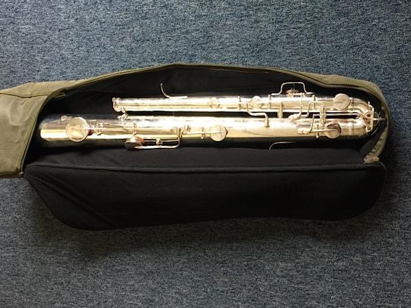 Side view of the Wessex Tubas ophicleide gig bag containing an instrument