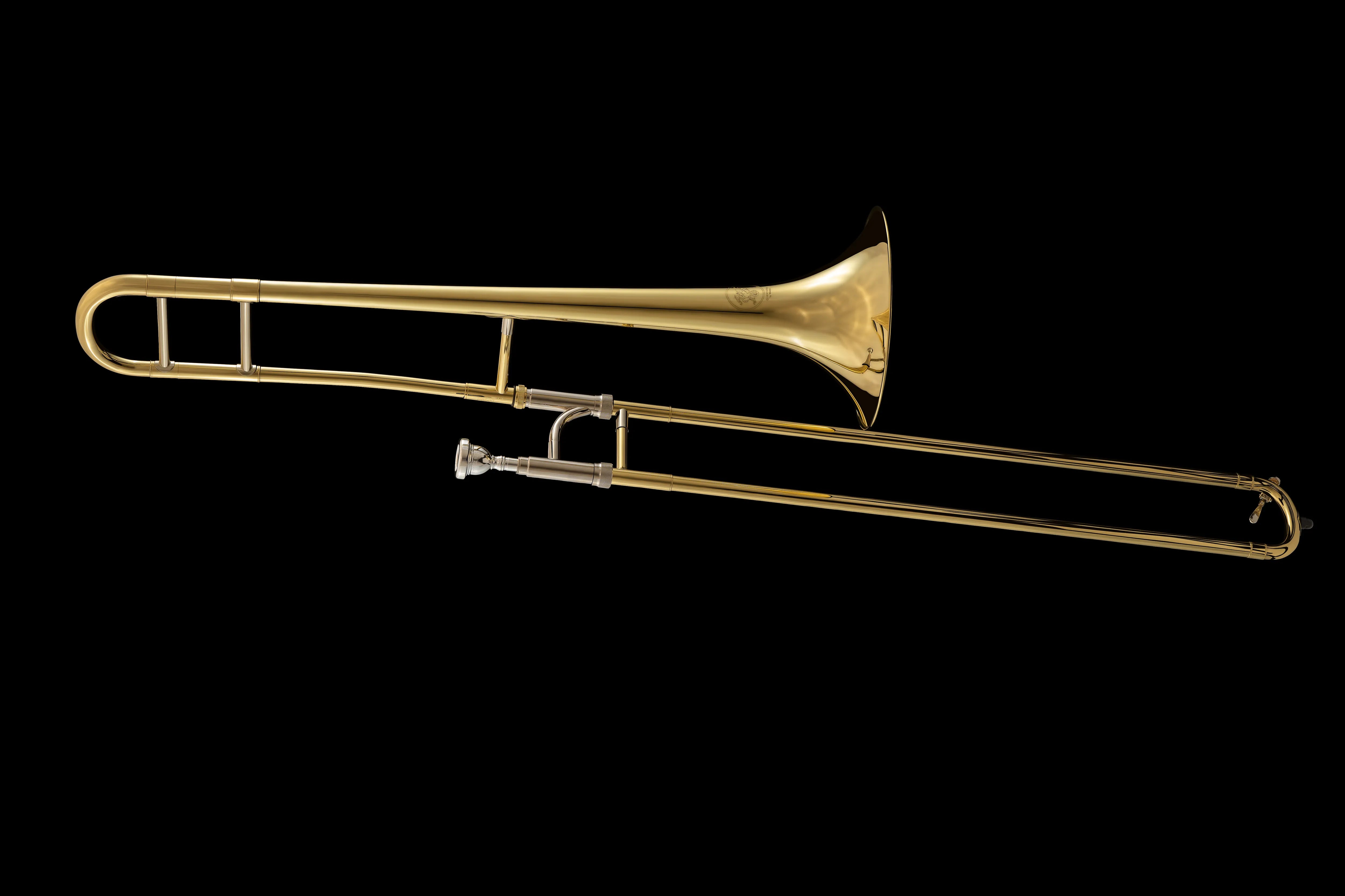 Top view of Bb Small Bore Tenor Trombone by Wessex Tubas