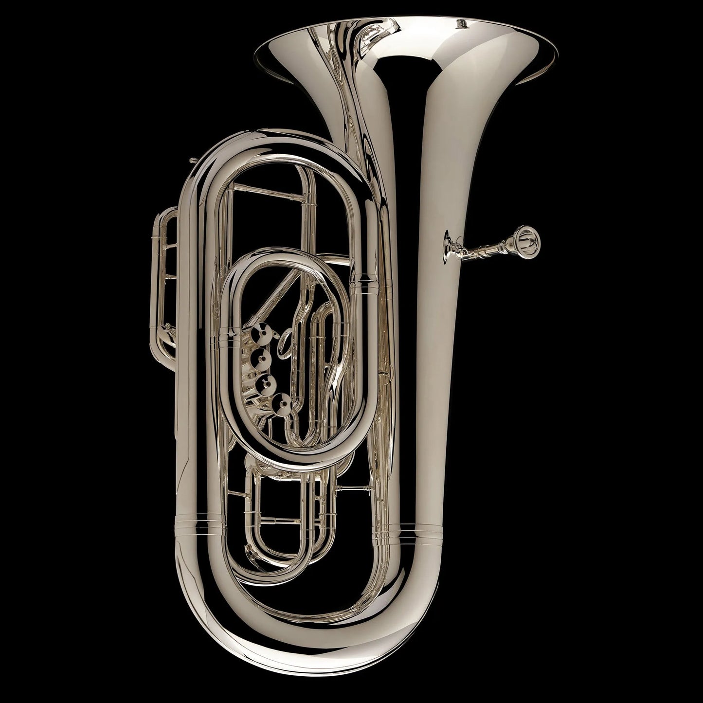 Eb Front Piston Tuba ‘Gnagey’ – TE465 P Silver Back Angle