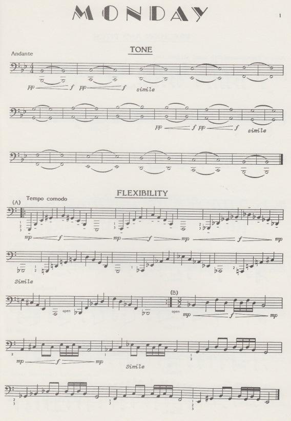 Inside view of a page of The essential tubaist book